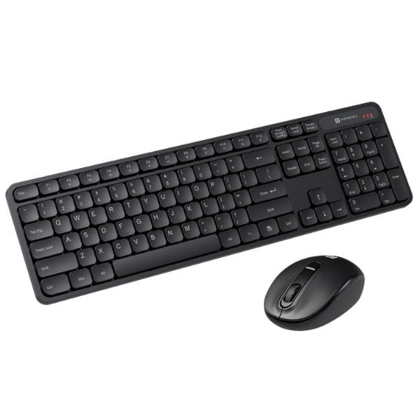 Portronics Key8 Combo Wireless Keyboard and Mouse Set with 2.4 GHz Wireless, Large Keycaps, 104 Keys, Adjustable Mouse Sensitivity, 12 Multimedia Hotkeys, USB Receiver for PC, Laptop, Mac (Black) - 1