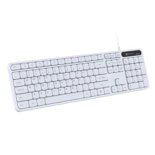 Portronics Ki-Pad 3 USB Wired Keyboard with Large Keycaps, Noise-Free Typing, Fn Multimedia Hotkeys, Full-Size Layout with Num Pad, Ergonomic Design, 1.5m USB Cable, for Laptop, PC, Mac (Black) - 4