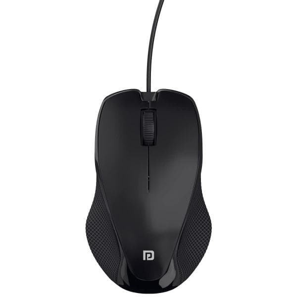 Portronics Toad 101 Wired Optical Mouse with 1200 DPI, Plug & Play, Hi-Optical Tracking, 1.25M Cable Length, 30 Million Click Life(Black) - 1