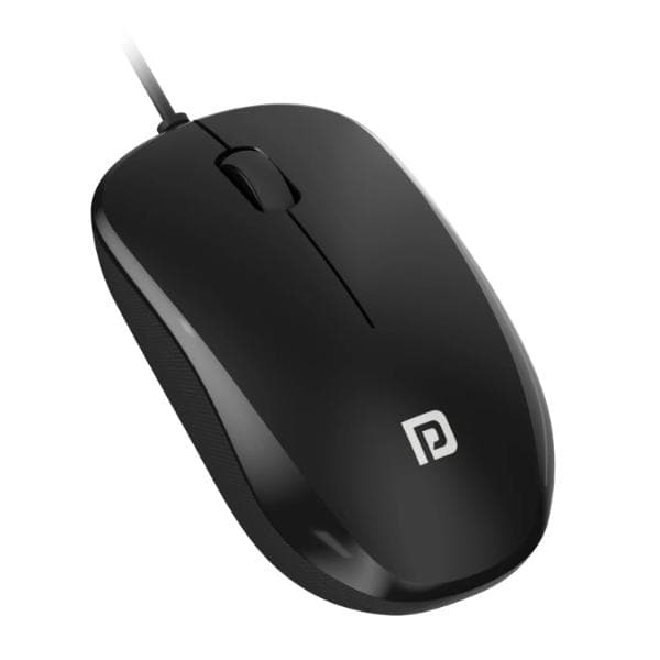 Portronics Toad 102 Wired Mouse with 3 Buttons, Clickable Scroll Wheel, High-Precision 1200 DPI Optical Sensor, 1.5m Long Cable, Ergonomic Ambidextrous Design for PC & Laptop (Black) - 1
