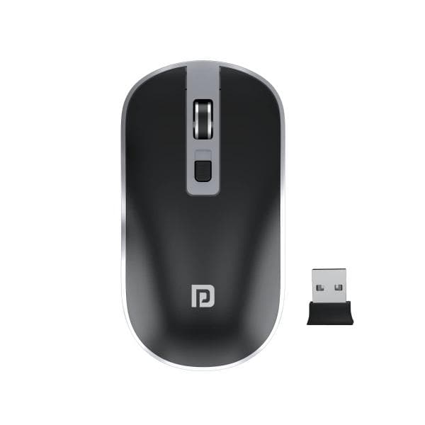 Portronics Toad 14 Wireless Mouse, 2.4 GHz with USB Nano Dongle, up to 1400 Adjustable DPI and Dual-Function Scroll Wheel for Laptops, PCs, MacBooks (Black) - 1
