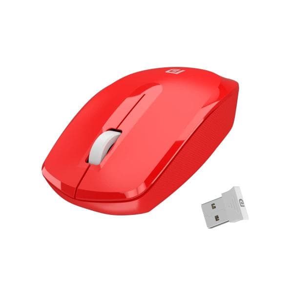 Portronics Toad 25 Wireless Mouse, 2.4 GHz with USB Nano Dongle, 1200 DPI Optical Tracking, Ambidextrous for PC, MacBook, Laptop (Red) - 1