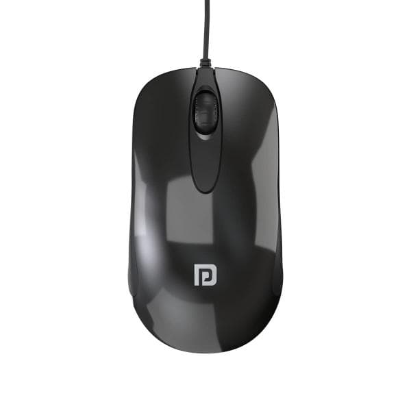 Portronics Toad 26 Wired Optical Mouse with 1500 DPI, Optical Orientation, Click Wheel, 1.35M Cable Length(Black) - 1