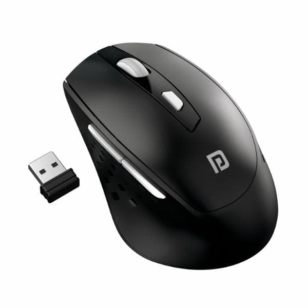 Portronics Toad 32 Wireless Mouse with 6 Buttons, 2.4 GHz Connectivity, 10m Working Range, Ergonomic Design, Adjustable Optical DPI, Auto Power Saving, for Laptop & PC (Black) - 1
