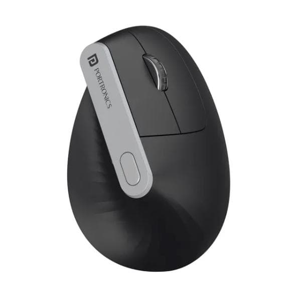 Portronics Toad Ergo Vertical Advanced Wireless Ergonomic Mouse 2.4Ghz, 6D Button, Wrist Support, Adjustable DPI Upto 3200, Supports Hand Posture(Black) - 1