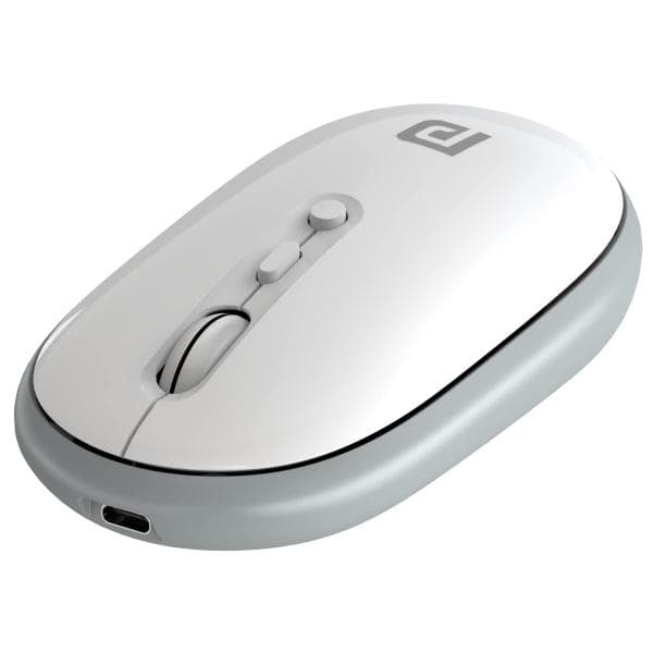 Portronics Toad II Bluetooth Mouse, with Bluetooth 5.0 & 2.4 Ghz Dual Wireless Connectivity, Rechargeable Battery, Adjustable DPI up to 1600 Compatible with Laptop, MacBook, PC (Grey) - 1