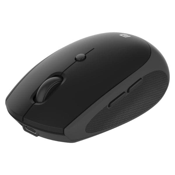 Portronics Toad III Wireless Mouse with Bluetooth & 2.4 GHz Dual Connectivity, Rechargeable, 6 Buttons, Adjustable DPI, Silicon Grip & Ergonomic Design for PC, Laptop, Mac (Black) - 1