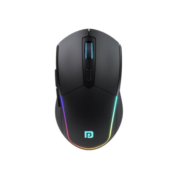 Portronics Toad One Bluetooth Mouse with 2.4 GHz & BT 5.3 Dual Wireless, 6 Buttons, Rechargeable, RGB Lights, Connect 3 Devices, Ergonomic Design for Laptop, Smartphone, Tablet (Black) - 1