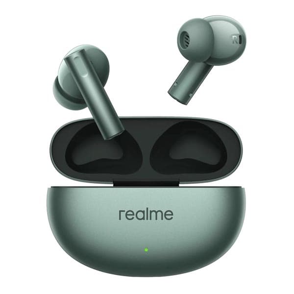 realme Buds Air 6 TWS in Ear Earbuds with 12.4 Mm Deep Bass Driver, 40 Hours Play Time, Fast Charge,50 Db ANC,Lhdc 5.0, 55 Ms Low Latency, Ip55 Dust & Water Resistant, Bluetooth V5.3 (Forest Green - 1