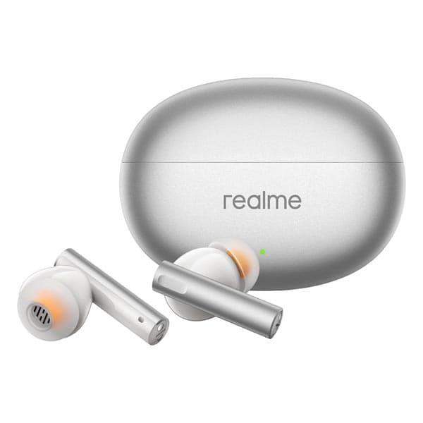 realme Buds Air 6 TWS in Ear Earbuds with 12.4 Mm Deep Bass Driver, 40 Hours Play Time, Fast Charge,50 Db ANC,Lhdc 5.0, 55 Ms Low Latency, Ip55 Dust & Water Resistant, Bluetooth V5.3 (Flame Silver) - 2
