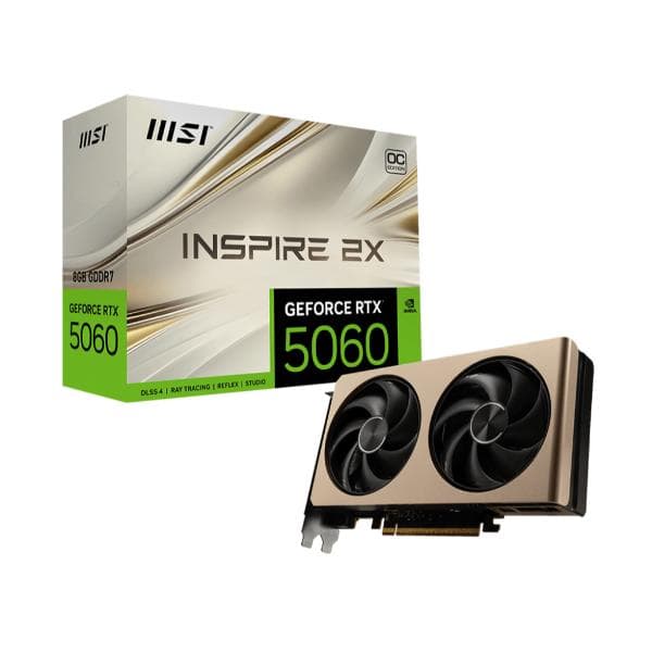 MSI RTX 5060 Inspire 2X OC 8GB GDDR7 Graphics Card - 1