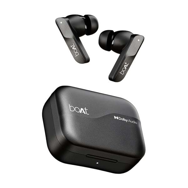 Boat Airdopes 800, Dolby Audio, Adaptive EQ by Mimi TWS Ear Buds Wireless Earphones with mic (Interstellar Black)