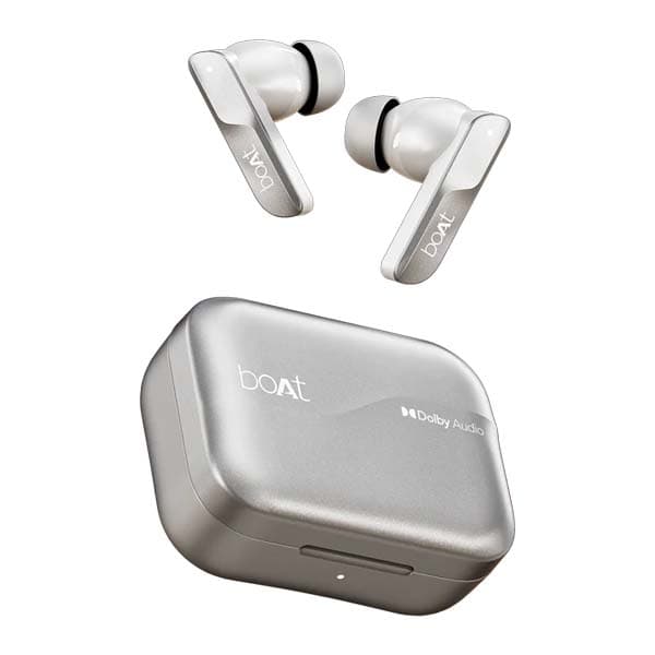 Boat Airdopes 800, Dolby Audio, Adaptive EQ by Mimi TWS Ear Buds Wireless Earphones with mic (Interstellar White) - 1