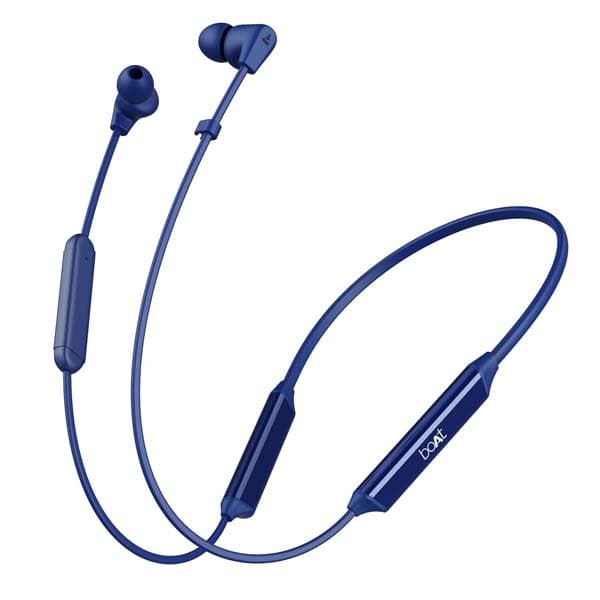 Boat Rockerz Trinity in Ear Earphones with 150H Playtime, Crystal Bionic Sound Powered by HiFi, Signature Sound, Beast™ Mode, ENx™ Tech, ASAP™ Charge, IPX5, Dual Pairing (Just Blue) - 1