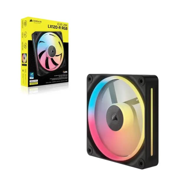 CORSAIR iCUE LINK LX120-R RGB 120mm PWM Reverse Fan (Black) - 4