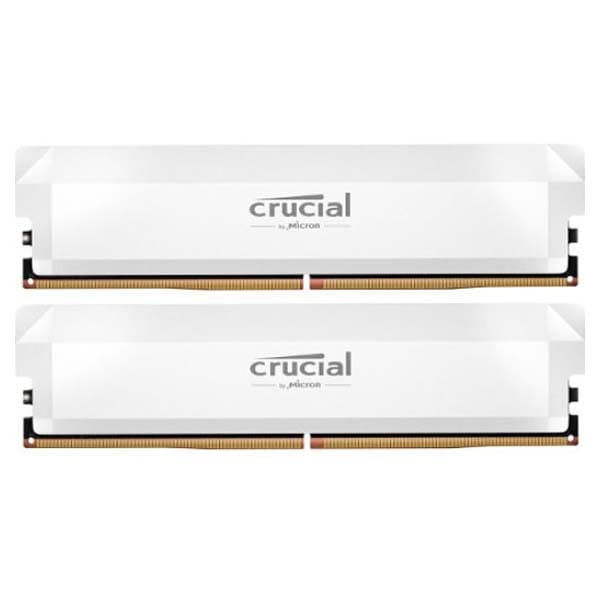 Crucial Pro Overclocking 32GB (2 x 16GB) DDR5 6000 MT/s CL36 UDIMM Memory Kit (White)