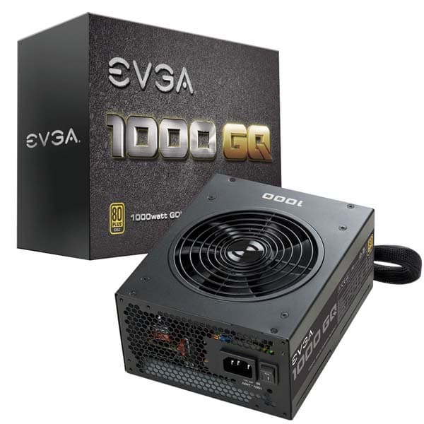 EVGA 1000 GQ, 80+ Gold 1000W, Semi Modular, EVGA ECO Mode, 5 Year Warranty, Power Supply 210-GQ-1000-V1