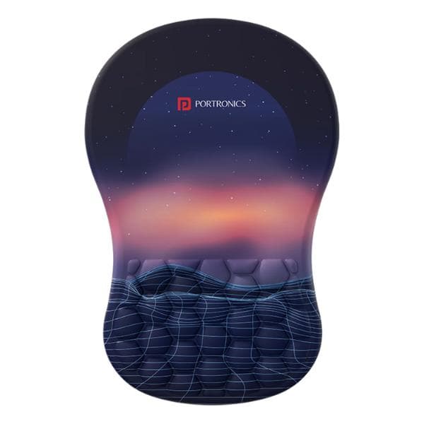 Portronics Comfipad Wrist Rest Mouse Pad (Blue) - 1