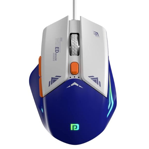 Portronics Vader Wired Gaming Mouse with 6 Buttons, Thumb Support, Adjustable DPI (6400 Max), RGB Light Effects, Ergonomic Design, 1.5 m Long USB Cable for Laptop & PC (Blue) - 1