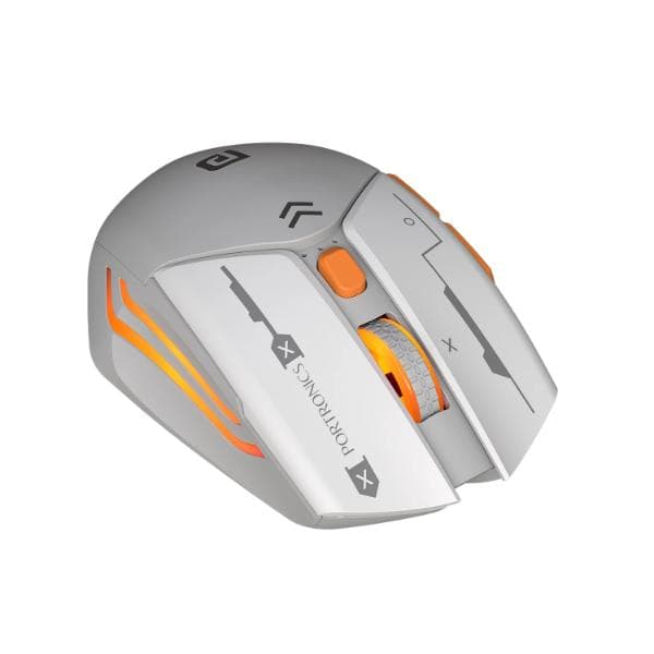 Portronics Vader Max Wireless Rechargeable Mouse, Bluetooth 5.3 & 2.4 GHz Dual Mode, 6-Button Control, Adjustable DPI Up to 2400, Ergonomic, Universal Compatibility for Laptop, Desktop, Gaming(Grey) - 1