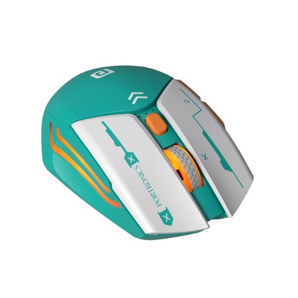 Portronics Vader Max Wireless Rechargeable Mouse, Bluetooth 5.3 & 2.4 GHz Dual Mode, 6-Button Control, Adjustable DPI Up to 2400, Ergonomic, Universal Compatibility for Laptop, Desktop, Gaming(Green) - 1