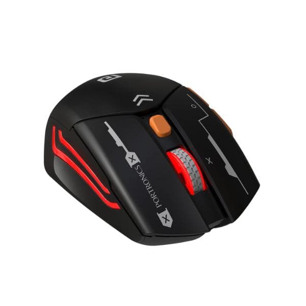 Portronics Vader Max Wireless Rechargeable Mouse, Bluetooth 5.3 & 2.4 GHz Dual Mode, 6-Button Control, Adjustable DPI Up to 2400, Ergonomic, Universal Compatibility for Laptop, Desktop, Gaming(Black) - 1
