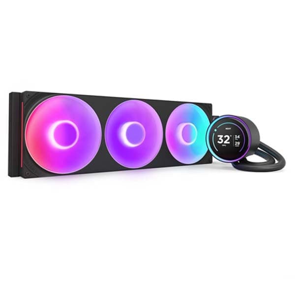 NZXT Kraken Elite 420 RGB 420mm All in One Liquid CPU Cooling Kit (Black) - 1