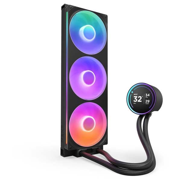 NZXT Kraken Elite 420 RGB 420mm All in One Liquid CPU Cooling Kit (Black) - 2