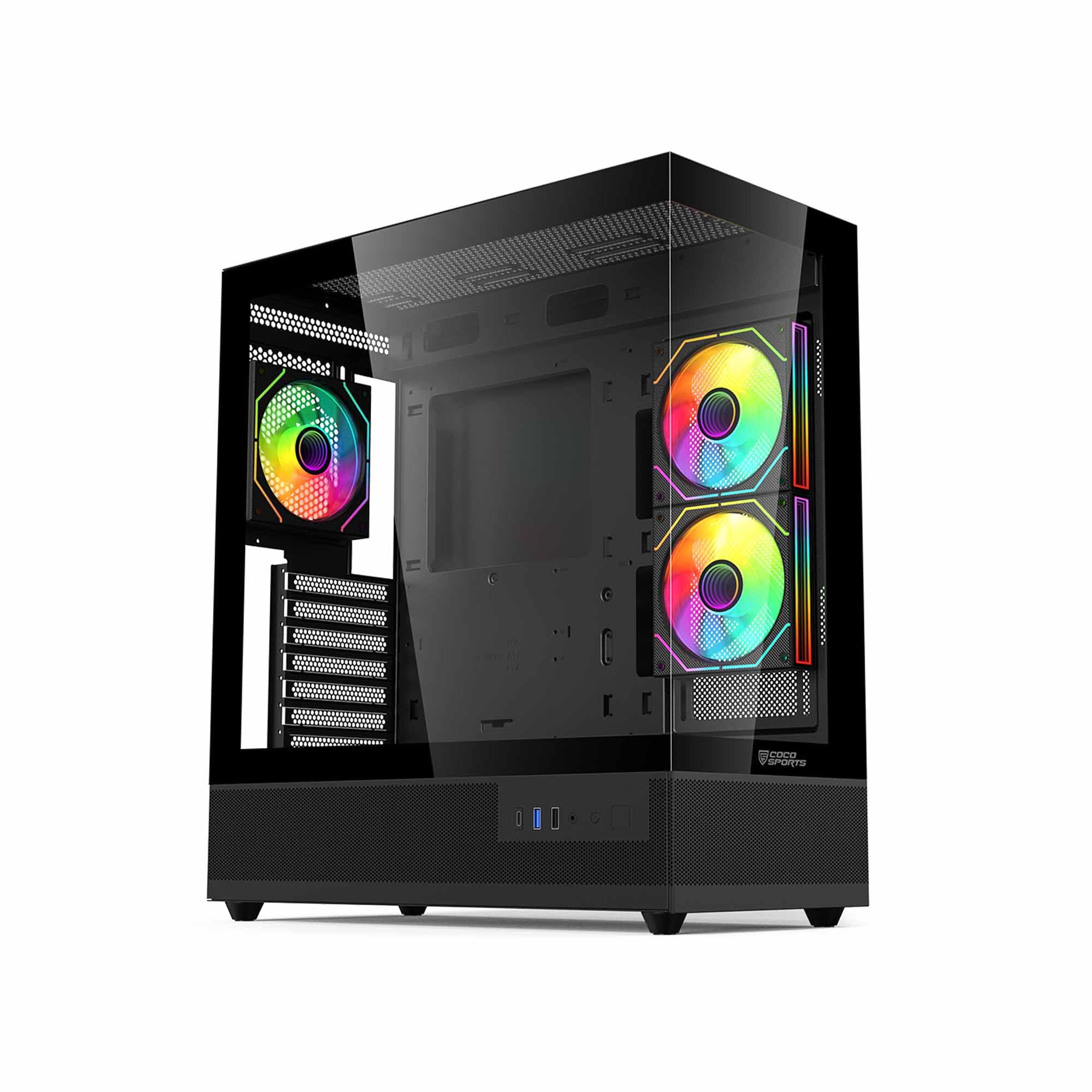 Coconut Stark Z7 Glass Mid Tower Gaming Cabinet - 1