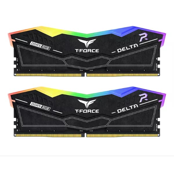TEAMGROUP Delta RGB DDR5 64GB (32GBx2) 6400MHz CL40 RAM (Black) - 1