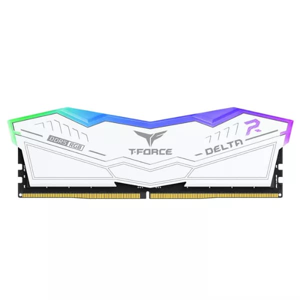 TEAMGROUP Delta RGB DDR5 16GB (16gbx1) 6000MHz CL38 RAM (White) - 1