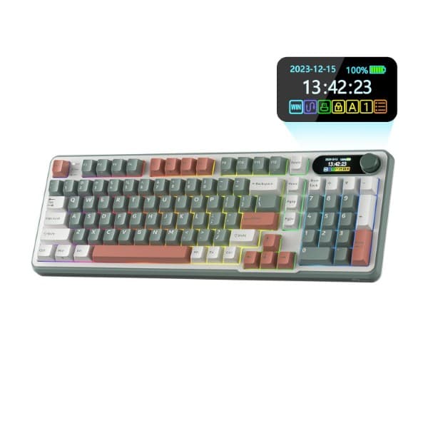 RK ROYAL KLUDGE S98 Mechanical Keyboard Camping Chartreuse Switch