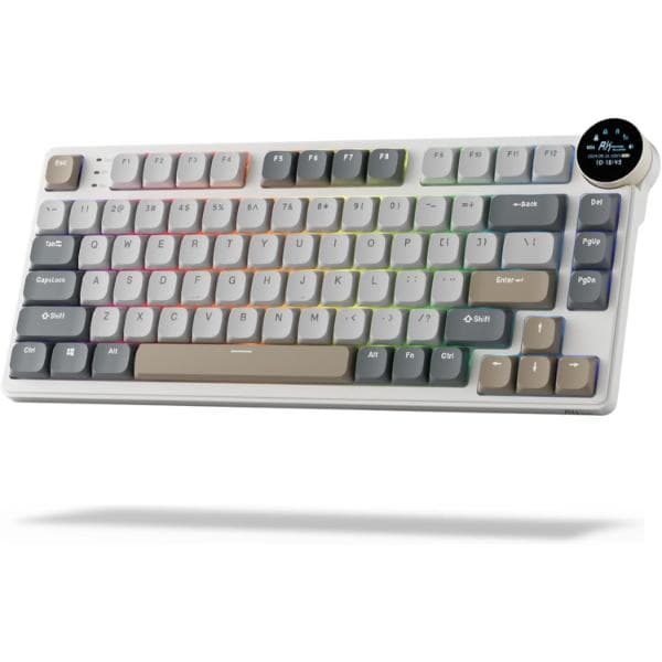 RK ROYAL KLUDGE N80 Low Profile Mechanical Keyboard Pearly Dawn Red Switch - 1
