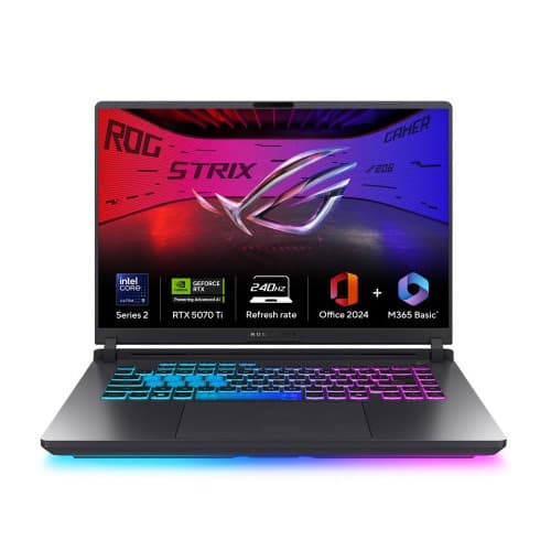 ASUS ROG Strix G16 16 inch INTEL ARL HX Core Ultra 9 RTX5070Ti 12GB GPU DDR5 32GB RAM 1TB SSD Gaming Laptop G615LR-S5190WS