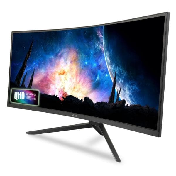 Acer ED343CUR 34 Inch UWQHD (3440x1440) Pixels VA Panel 1000R Curved Backlight LED Monitor - 1