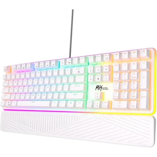 RK ROYAL KLUDGE RK918 Wired Mechanical Keyboard Red Switch - White - 2