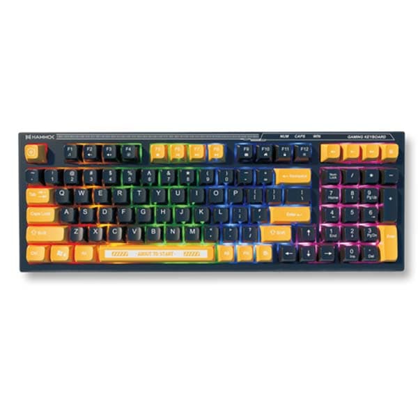 Hammok SPARTAN Wired Gaming Keyboard (Black with Yellow) - 1