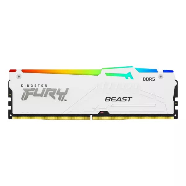 Kingston FURY Beast RGB 16GB (1 X 16GB) DDR5 5600MHz CL36 Desktop Ram (White) - 2