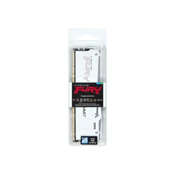 Kingston Fury Beast RGB EXPO 16GB (16GBx1) DDR5 5200MHz CL36 Desktop RAM (White) - 3