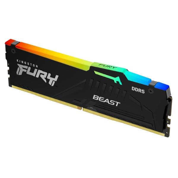 Kingston Fury Beast RGB 16GB 5600MHZ DDR5 CL36 DIMM Desktop Memory Single Module KF556C36BBEA-16 - 1