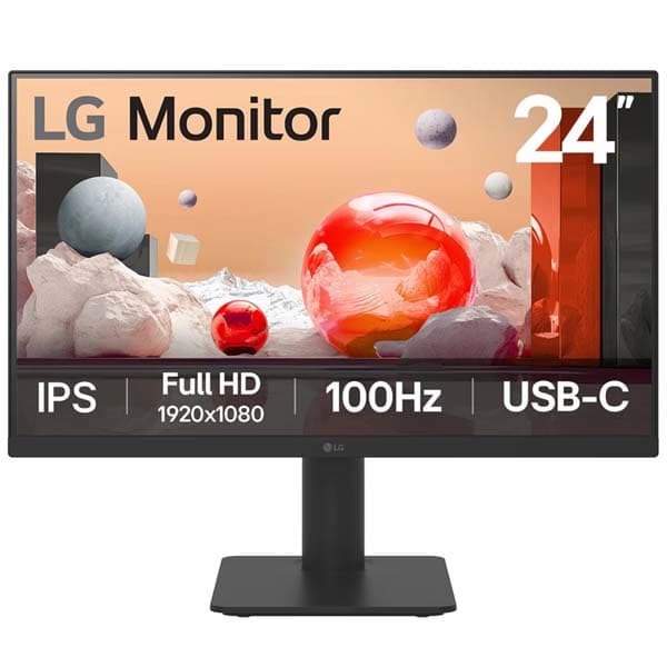 LG 24MS570B 24" IPS Full HD 100Hz USB-C Built-in Speakers Office Monitor - 1