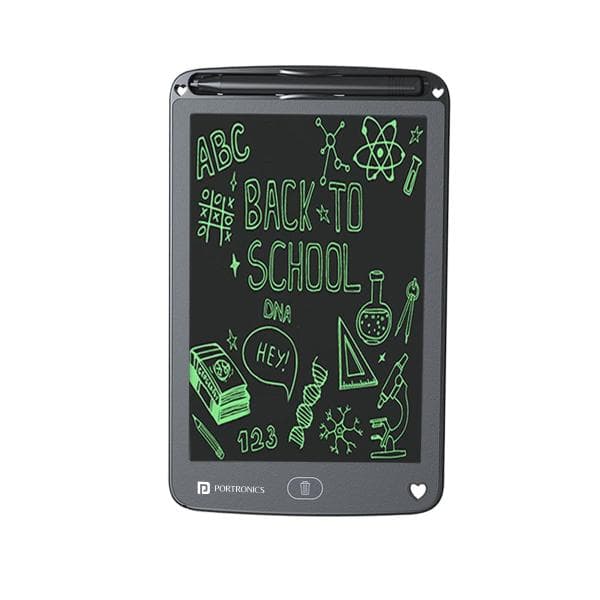 PORTRONICS Ruffpad 12E Re Writable LCD Writing Pad - Black - 1