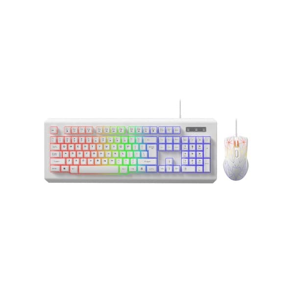 Coconut Phanta RGB Gaming Keyboard & Mouse Combo - White