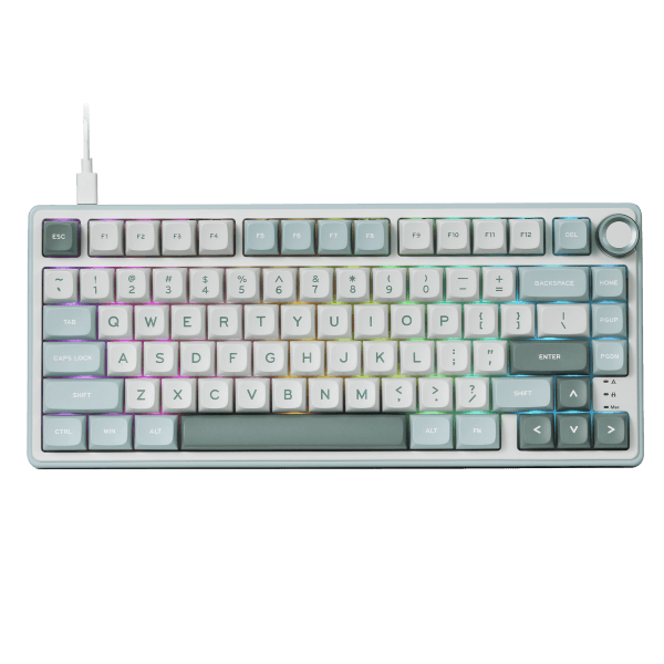 RK ROYAL KLUDGE R75 Skycyan Mechanical Keyboard Silver Switch - 1