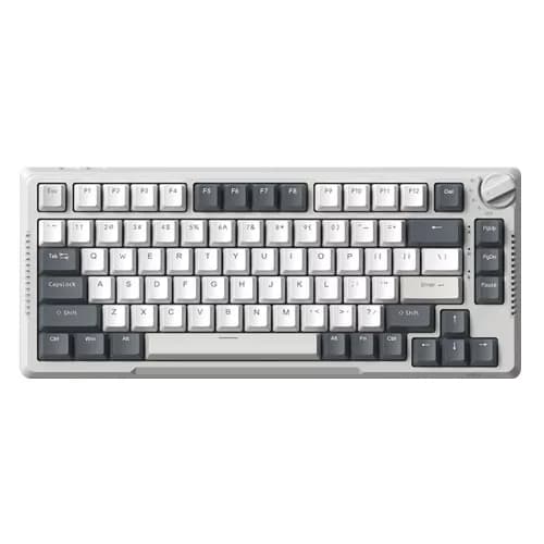 RK ROYAL KLUDGE H81 Hot Swappable Mechanical Keyboard White Night SkyCyan Switch - 1