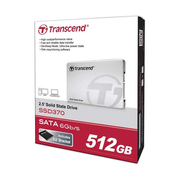 Transcend 512GB SSD370S SATA III 2.5" Internal SSD - 4