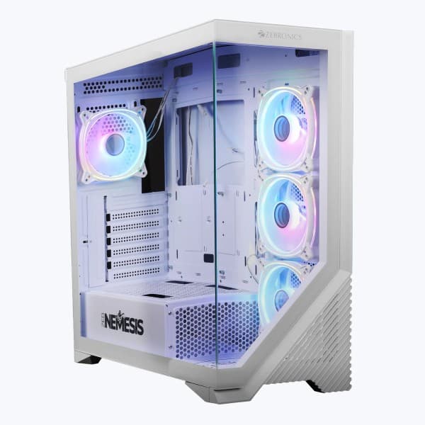 ZEBRONICS Nemesis Premium Gaming Cabinet - White - 1