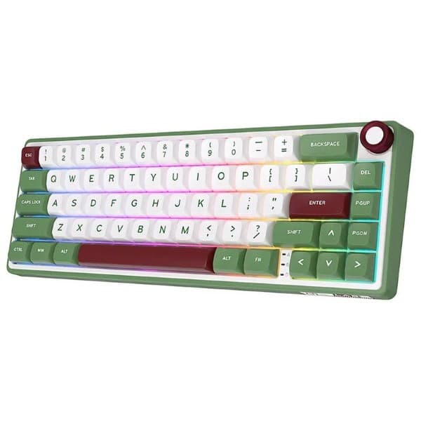 RK ROYAL KLUDGE R65 Green Sand Wired Gaming Keyboard Chartreuse Switch - 2