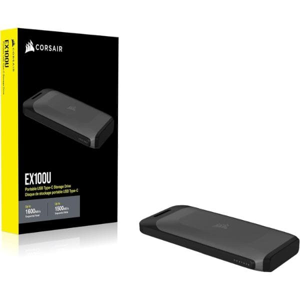 CORSAIR EX100U 1TB Portable Solid State USB-C Storage Drive - 3
