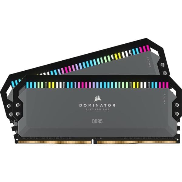 Corsair Dominator Platinum RGB DDR5 32GB (2 X 16GB) 6000MHz CL30 AMD EXPO Intel XMP iCUE Compatible Gray - 1
